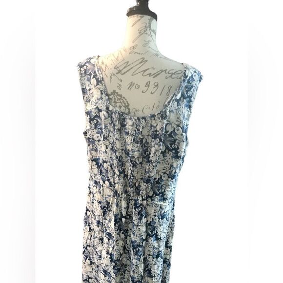 BFA Classics Blue Floral Sleeveless Dress Size 2X - Picture 10 of 10